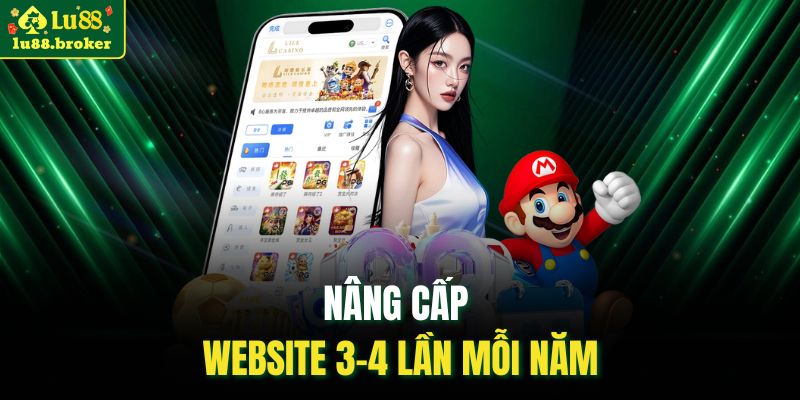 Nâng cấp website 3–4 lần mỗi năm